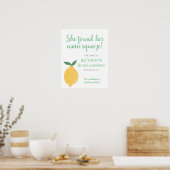Cute Lemon Bridal Luncheon Affiche de bienvenue (Cuisine)