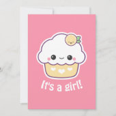 Cute Lemon Cupcake Baby Shower Invitations (Devant)