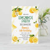 Cute lemon party theme invitation (Debout devant)