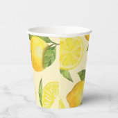Cute Lemon Pattern Papieren Bekers (Rechts)