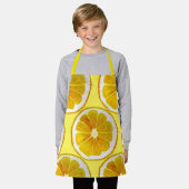 Cute lemon slice fruit yummy kinderen schort (Gedragen)