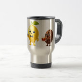 Cute Lemon Tea Friends – Classic Mug Reisbeker (Voorkant rechts)