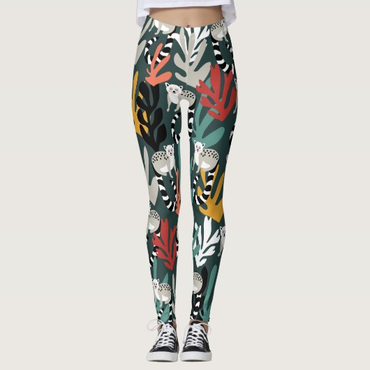 Cute Lemur Leggings (Voorkant)