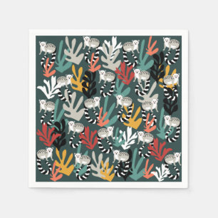 Cute Lemur Paper Napkins Servet