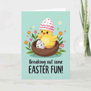 Cute Lente Kuiken Pasen Kaart