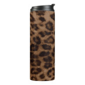 Cute Leopard Animal Print Trendy Chic Personalized Thermosbeker (Gedraaid links)