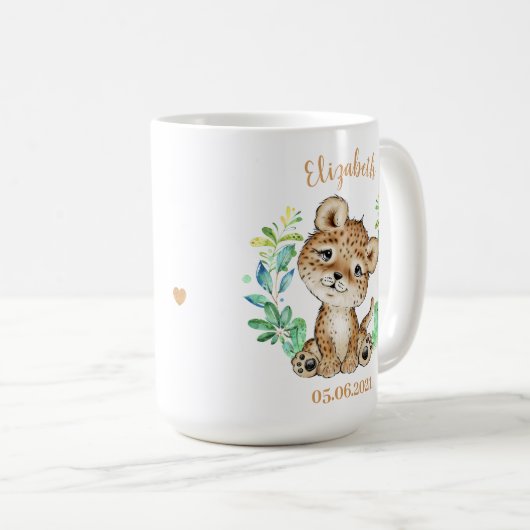 Cute léopard, Coffee Mug (Devant droit)