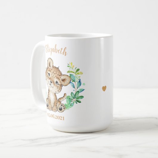 Cute léopard, Coffee Mug (Devant gauche)