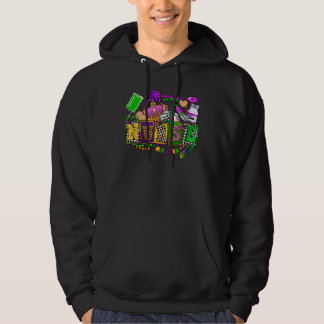 Cute Leopard Nurse Mardi Gras Festival Party Nursi Hoodie