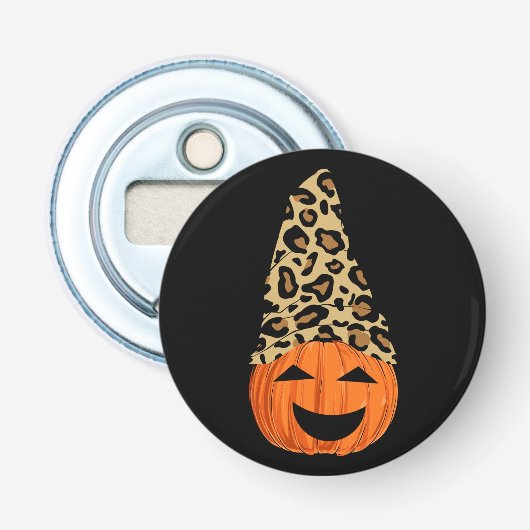 Cute Leopard Pet Pumpkin Button Flesopener (Voorkant)