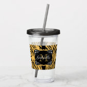 Cute Leopard Print Acryl Drinkbeker (Achterkant)