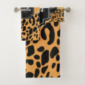 Cute Leopard Print Bad Handdoek (Insitu)