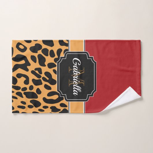 Cute Leopard Print Bad Handdoek (Handdoek)