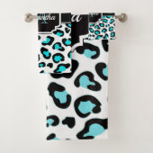 Cute Leopard Print Bad Handdoek (Insitu)