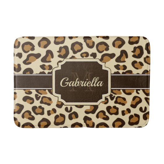 Cute Leopard Print Badmat (Voorkant)