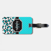 Cute Leopard Print Bagagelabel (Achterkant horizontaal)