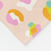 Cute Leopard Print Cheetah Spots Pattern Pink Fleece Deken (Hoek)