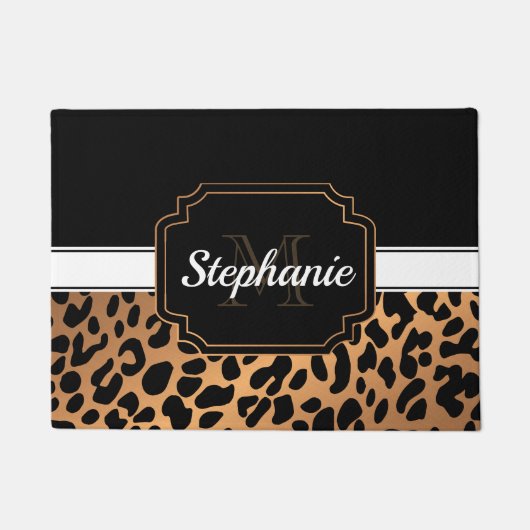 Cute Leopard Print Deurmat (Voorkant)