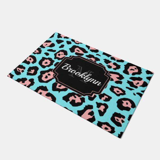 Cute Leopard Print Deurmat (Schuin)
