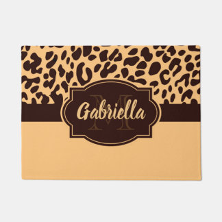 Cute Leopard Print Deurmat