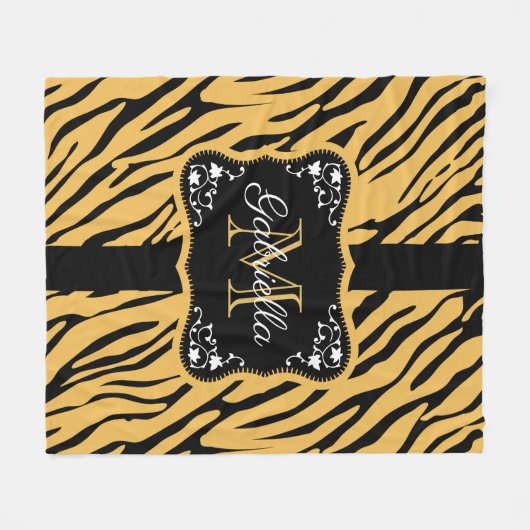 Cute Leopard Print Fleece Deken (Voorkant (Horizontaal))