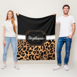 Cute Leopard Print Fleece Deken