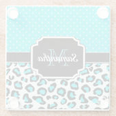 Cute Leopard Print Glazen Onderzetter (Achterkant)