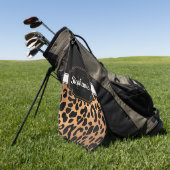 Cute Leopard Print Golfhanddoek (Groen)