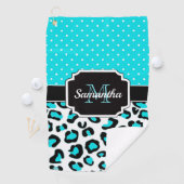 Cute Leopard Print Golfhanddoek (Insitu)