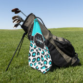 Cute Leopard Print Golfhanddoek (Groen)