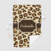 Cute Leopard Print Golfhanddoek (Insitu)