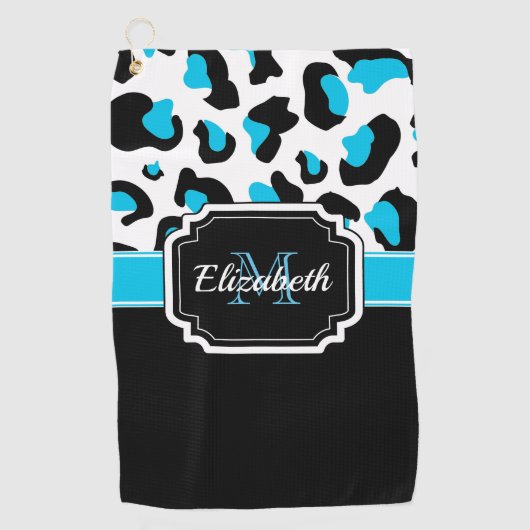Cute Leopard Print Golfhanddoek (Voorkant)