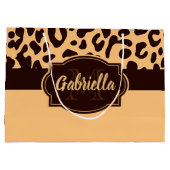 Cute Leopard Print Groot Cadeauzakje (Achterkant)