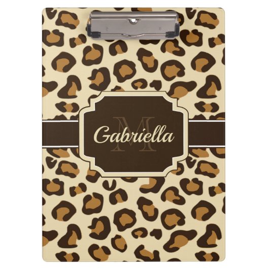 Cute Leopard Print Klembord (Voorkant)