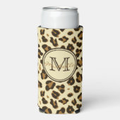 Cute Leopard Print | Monogrammen Koelbox (Seltzer Voorkant)
