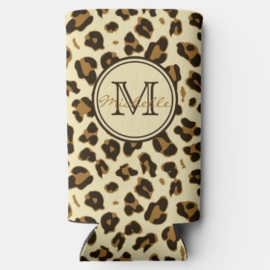Cute Leopard Print | Monogrammen Koelbox (Achterkant)