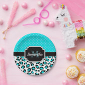 Cute Leopard Print Papieren Bordje (Feest)