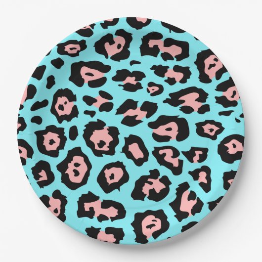 Cute Leopard Print Papieren Bordje (Voorkant)