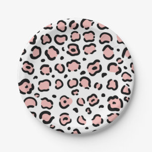 Cute Leopard Print Papieren Bordje