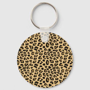 Cute Leopard Print Patroon Sleutelhanger