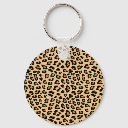 Cute Leopard Print Patroon Sleutelhanger (Voorkant)