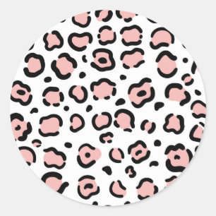 Cute Leopard Print Ronde Sticker