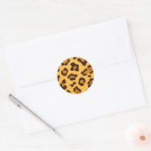 Cute Leopard Print Ronde Sticker (Envelop)