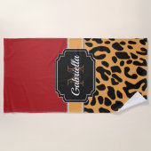 Cute Leopard Print Strandlaken (Voorkant)