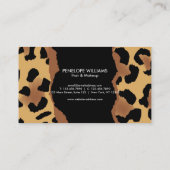 Cute Leopard Print Visitekaartje (Achterkant)