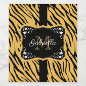 Cute Leopard Print Wijn Etiket (Enkel label)