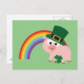 Cute Leprechaun Pig Briefkaart (Voorkant / Achterkant)
