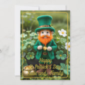 Cute Leprechaun Pot O' Gold Carte de la Saint Patr (Devant)