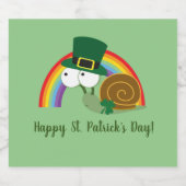 Cute Leprechaun St. Patrick's Day Slak Bier Etiket (Enkel label)