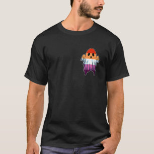 Cute Lesbian Ghost Lgbt Halloween Ghost Lgbtq Lesb T-shirt